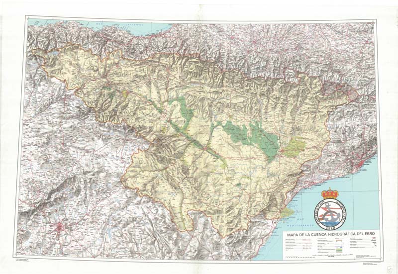 Mapa de la cuenca hidrográfica del Ebro en relieve: una nueva imagen del  territorio de la CHE | iAgua