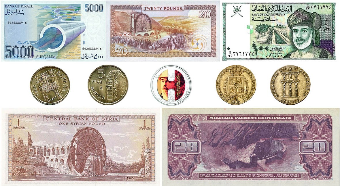 Obras hidráulicas en monedas y billetes del mundo | iAgua