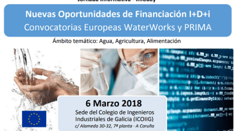 Nuevas oportunidades financiación I+D+i: Convocatorias Europeas WaterWorks y PRIMA