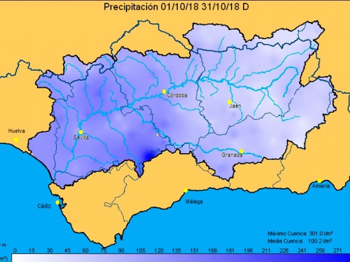 La cuenca del Guadalquivir, con un 25% más de precipitaciones que la media  de los últimos 25 años | iAgua