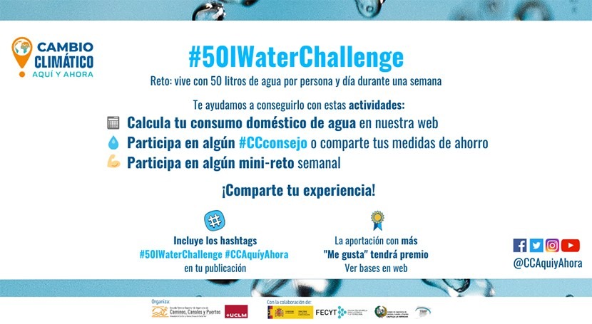 YWP Spain apoya #50lWaterChallenge “Cambio Climático, Aquí y Ahora”