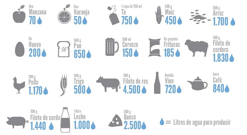 Agua virtual: cuántos litros se necesitan para elaborar un producto | iAgua